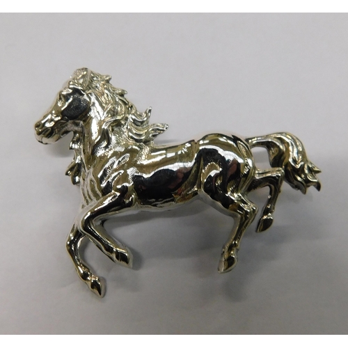 230 - Silver - horse brooch