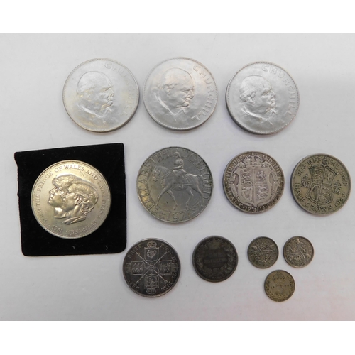 245 - Mixed coins including - pre decimal & commemorative