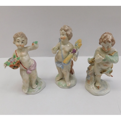 254 - Three - Capodimonte Seasons/cherubs