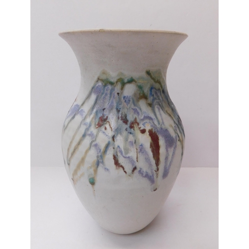 261 - Stoneware vase - signed to base approx 10