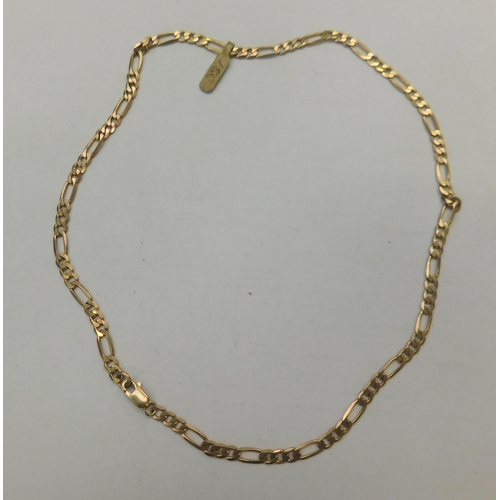 264 - 9ct Gold - Figaro chain 16