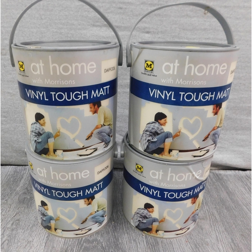 525A - 4x 2.5 Litre tubs of vinyl tough matt paint - daffodil...