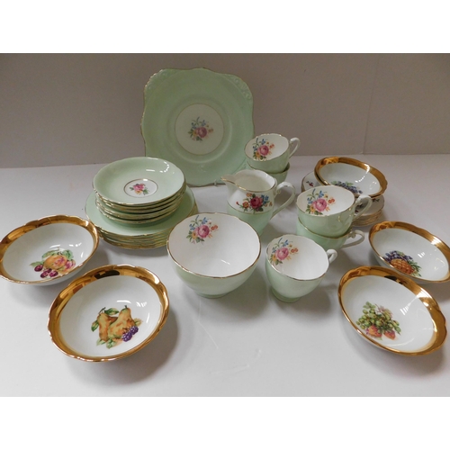 55 - Royal Grafton tea set - & Czechoslovakian serving dishes