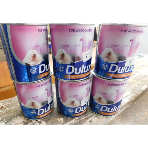 564A - 6x 750ml Tins of Dulux non drip gloss - sorcerer