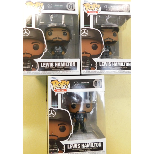 571 - 3x New and boxed Funko Pops 01 Lewis Hamilton