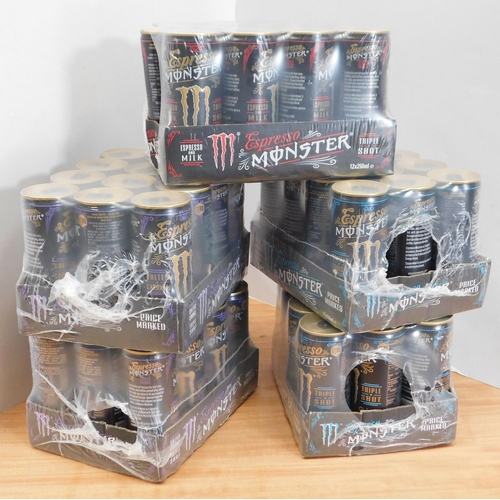 607 - 60x cans of assorted 'Monster' espresso drinks