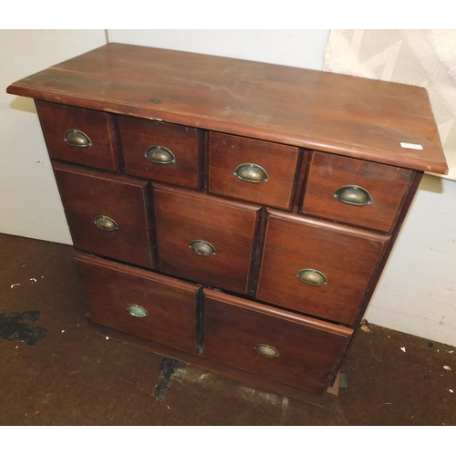 612 - 4 Over 3 over 2 chemist style set of drawers