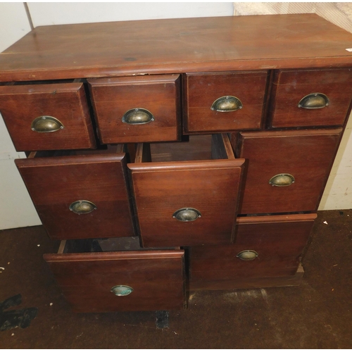 612 - 4 Over 3 over 2 chemist style set of drawers