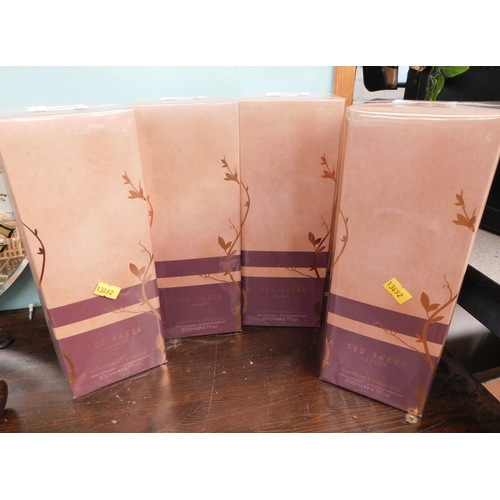 650 - 4x New and boxed Ted Baker reed diffusers 200ml pink pepper and cedarwood - RRP £34