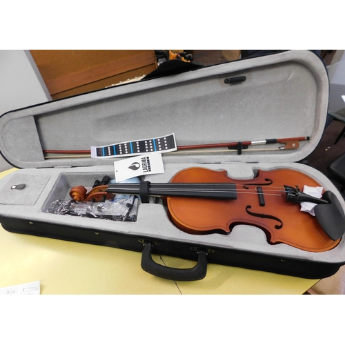 668 - New in case Lagrima violin - needs setting up