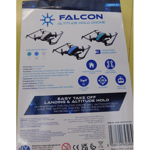 691 - New and boxed Falcon altitude hold drone (6+) indoor and outdoor use