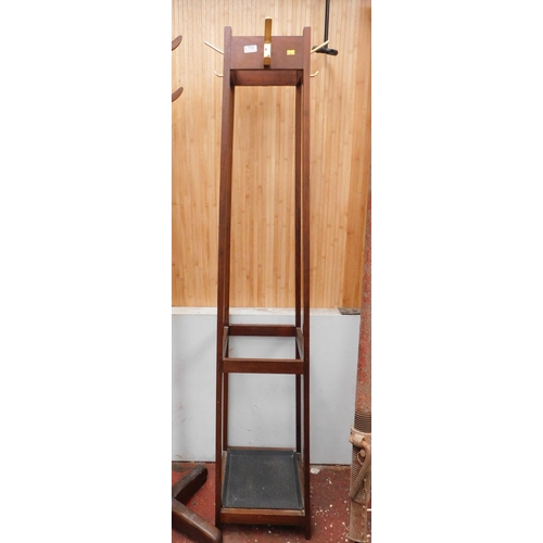 705 - Mid century dark wood coat stand