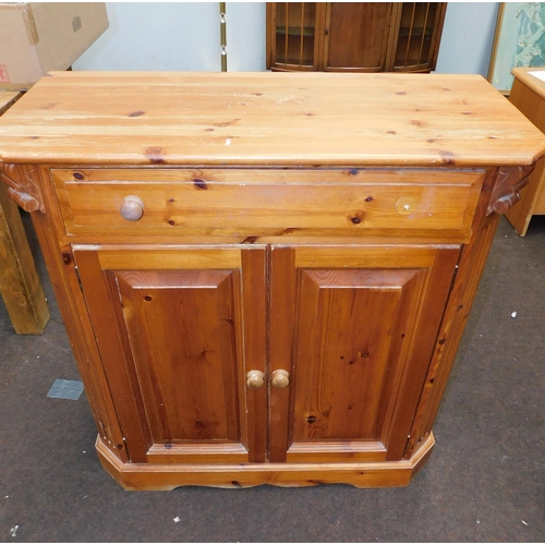 731 - Pine cupboard with drawer