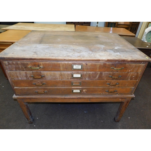 746 - Draftsman/architects desk with 4 drawers approx 36