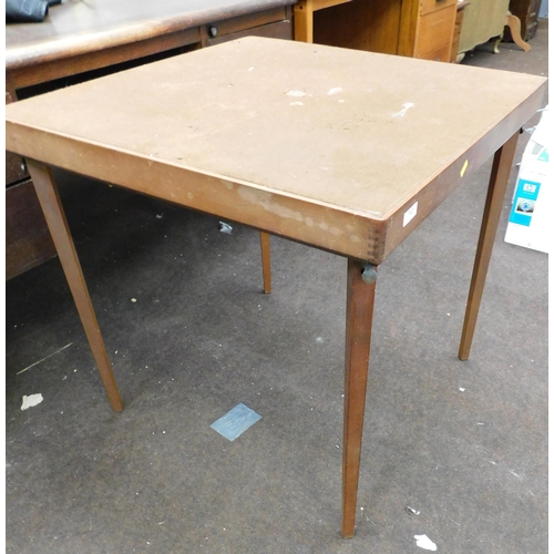 748 - Card table with folding legs