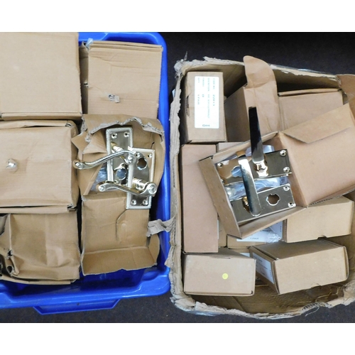 769 - 2x Boxes of new brass door handles & latches