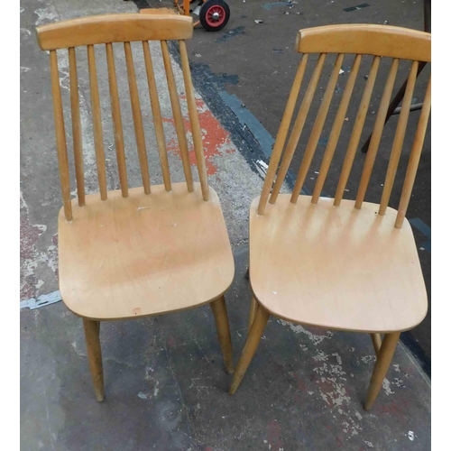 781 - Pair of beech wooden chairs