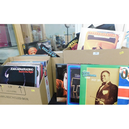 80 - Large collection of mixed vinyl - including Johnny Cash/ Louis Armstrong & Joan Armatrading