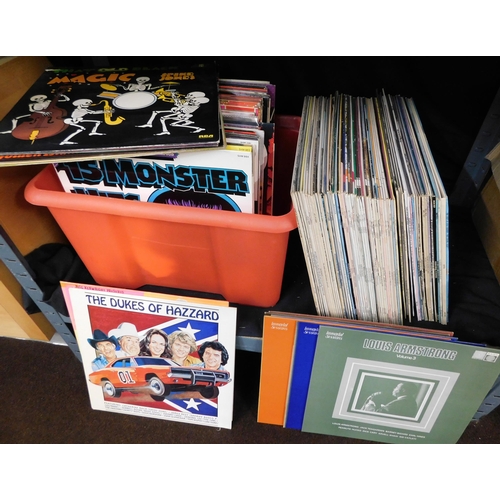 80 - Large collection of mixed vinyl - including Johnny Cash/ Louis Armstrong & Joan Armatrading