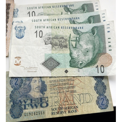 41 - Twelve - South African/Rand banknotes - including 1970's era & Twenty Rand note