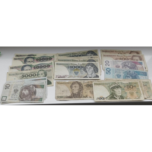 45 - Vintage - Polish/Narodowy bank & Polski banknotes including 10/20/50/100/500/1000/2000/5000 & 10,000