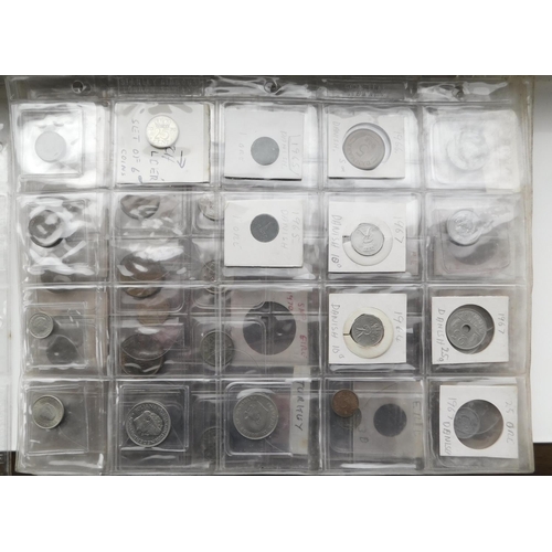 50 - World coins in sleeves