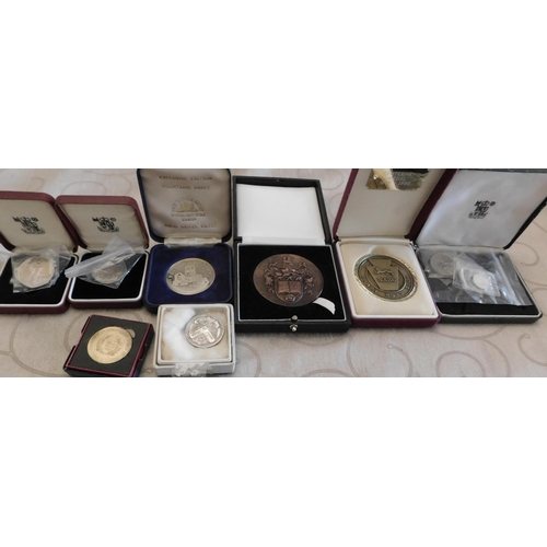 51 - Cased coins & medals