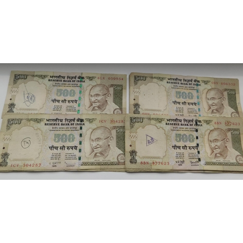 57 - Thirty two - vintage reserve Bank of India - 500 Rupee bank notes/Mahatma Ghandi