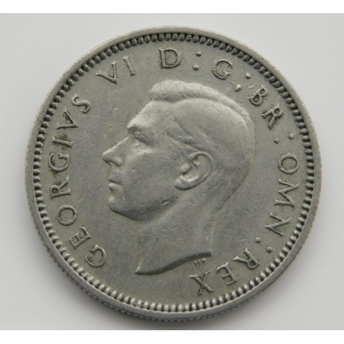 6 - 1952 dated - George VI - Six Pence coin