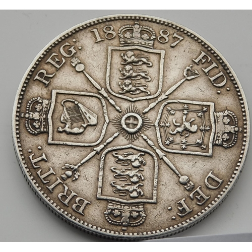 61 - 1887 dated - Victorian/Diamond Jubilee - Double Florin coin