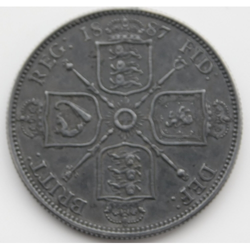 7 - 1887 dated - Victoria Florin coin