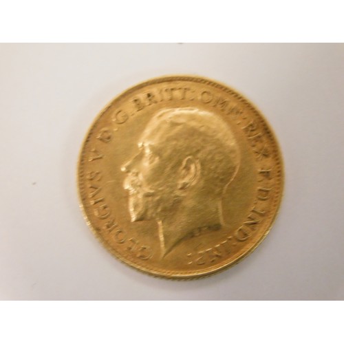 162 - Antique - 22ct Gold 1912 dated/George V - Half Sovereign coin