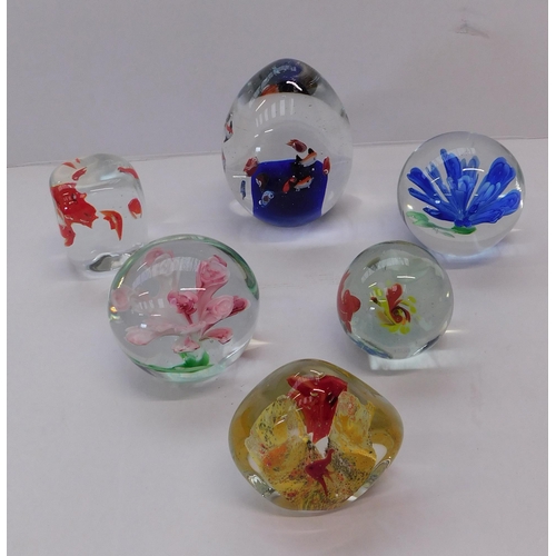 283 - Six - glass paperweights