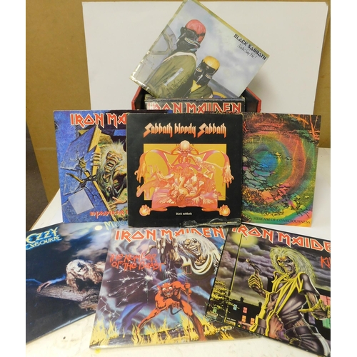 5 - Twenty one - Heavy Metal records including - Iron Maiden & Black Sabbath