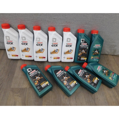 515 - Selection of various engine oil - 11 bottles incl. 5W-20 and 5w-30 and 5w-40