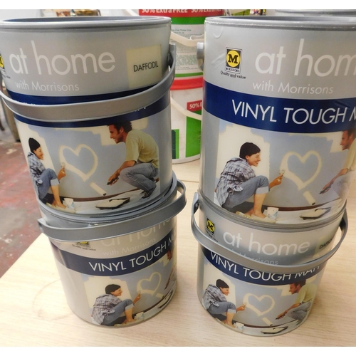 524 - 4x 2.5 Litre vinyl tough matt emulsion 'Daffodil'