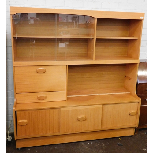 546 - Mid century sideboard/wall unit on castors