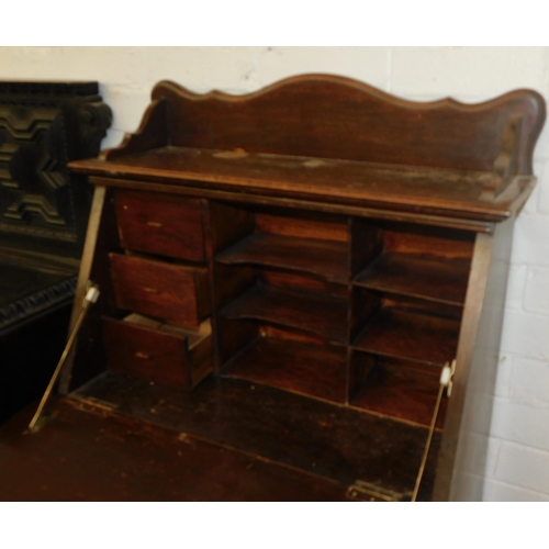 549 - Edwardian style drop fronted writing cabinet