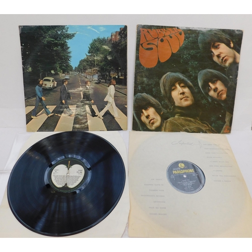 59 - The Beatles - Rubber Soul/loud cut - & Abbey Road/misaligned apple