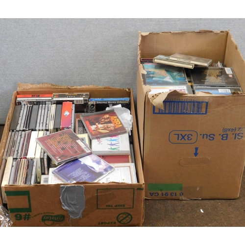 826 - 2x Boxes of mixed CD's & DVD's