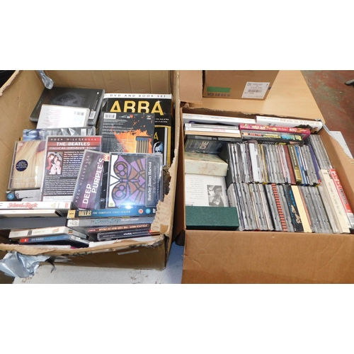 827 - 2x Boxes of mixed CD's & DVD's