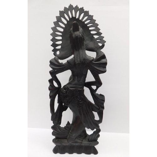 95 - Carved figure - Balinese dancer/approx 21