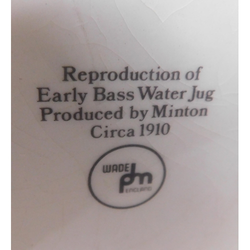 231 - Pair of vintage - Wade reproduction/Early Bass & Co water jugs - originally produced by Minton