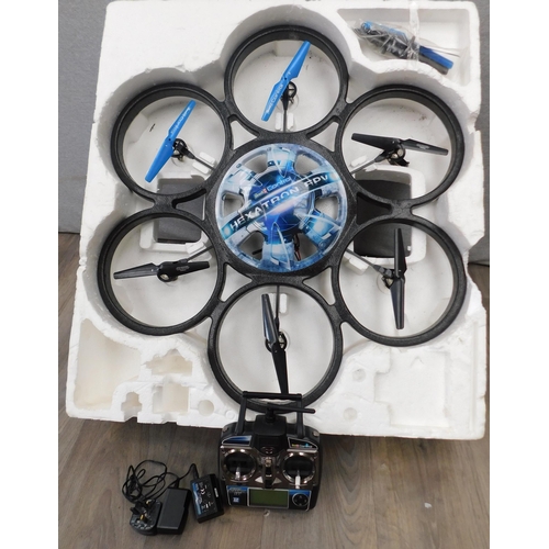 631 - Revell control Hexatron FPV and handset remote control helicopter drone - unchecked