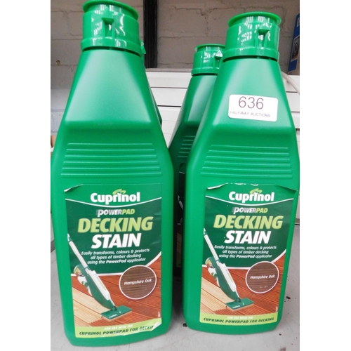 4x 1L Cuprinol decking stain, Hampshire oak