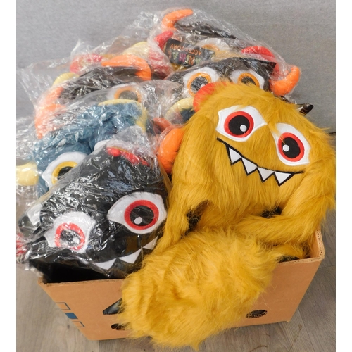 640 - Box of new monster style hat/glove accessory sets - various designs