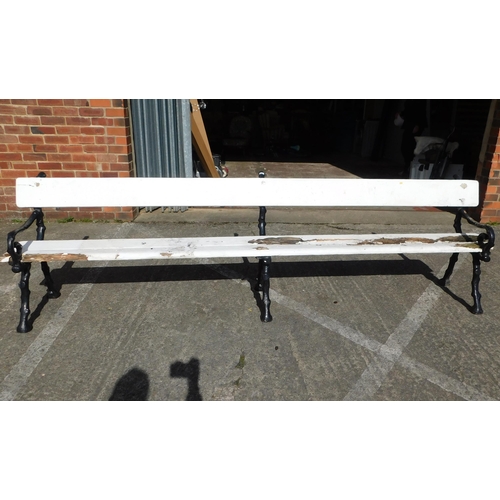 804 - Vintage railway station platform bench - from original Frizinghall station