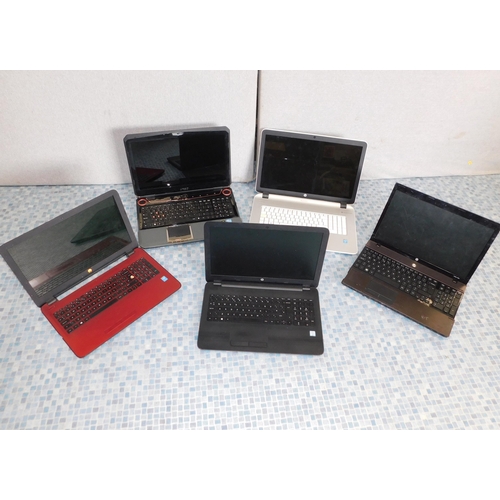 813 - Selection of 5 laptops incl. gaming laptop - unchecked