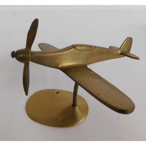 20 - Brass - trench art style/fighter plane...