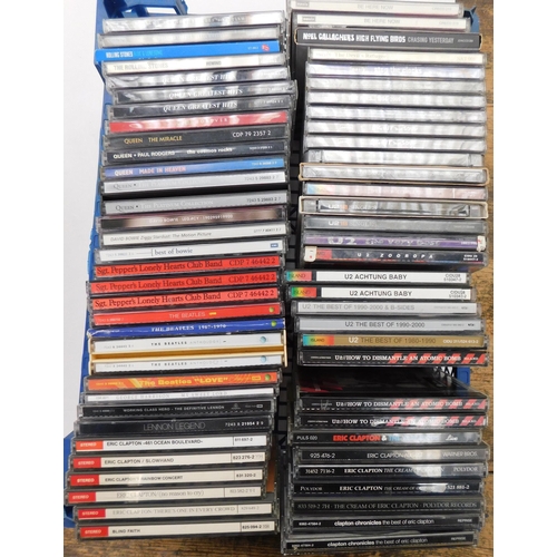 28a - Sixty three CD's including - The Beatles/U2/Eric Clapton/ Queen/The Rolling Stones/Oasis & David Bow...